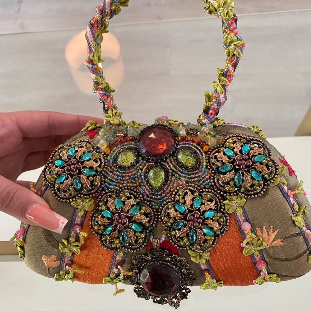 Mary Frances Flower Clutch Purse